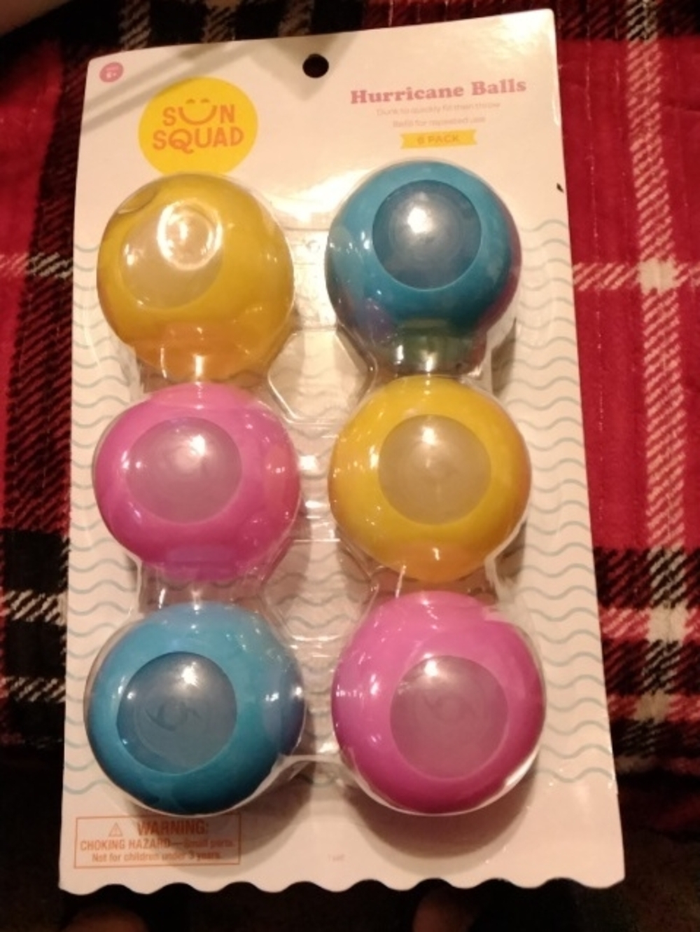 Sun Squad Hurricane Balls - Bright Yellow, Blue & Pink Set